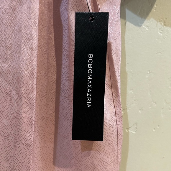 BCBGMAXAZRIA Shimmering Pink Satin Pajama Set Women’s Size Large - Picture 6 of 9